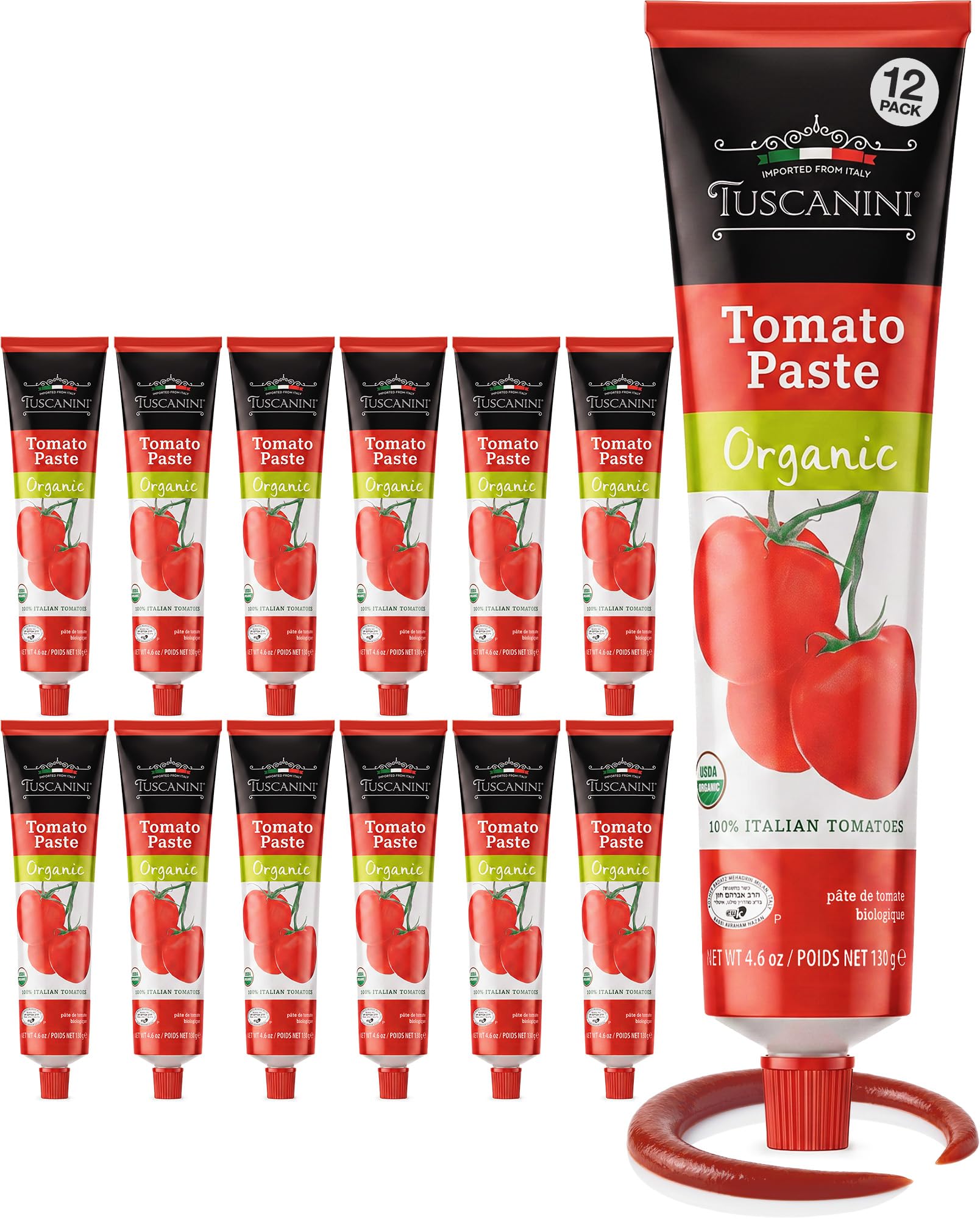 Amazon.com : Tuscanini Organic Tomato Paste Tube 4.6oz (12 Pack